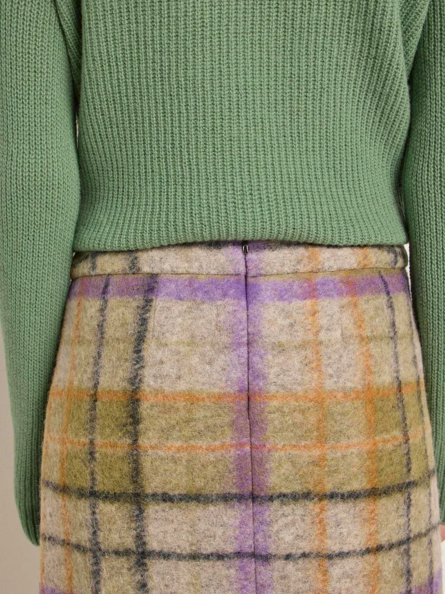 lanius_checked_mini_skirt_4.webp Lanius Checked mini skirt - Green multicolor^Dame Underdele