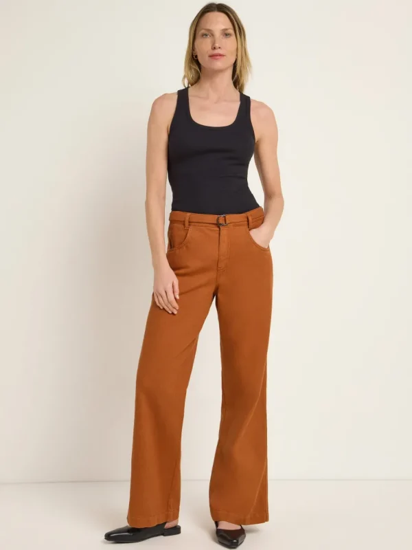 Lanius Pants with Belt GOTS Almond^Dame Underdele