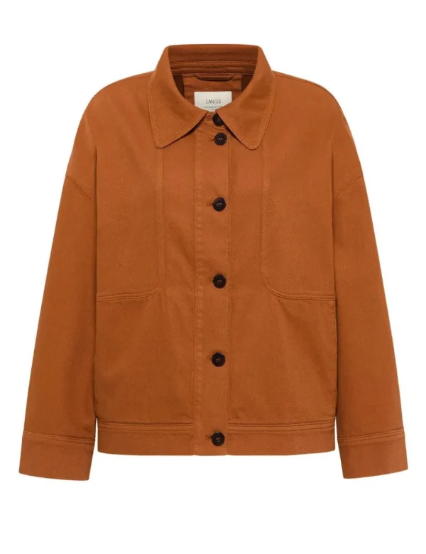 Lanius Relaxed Jacket GOTS Almond^Dame Overtøj