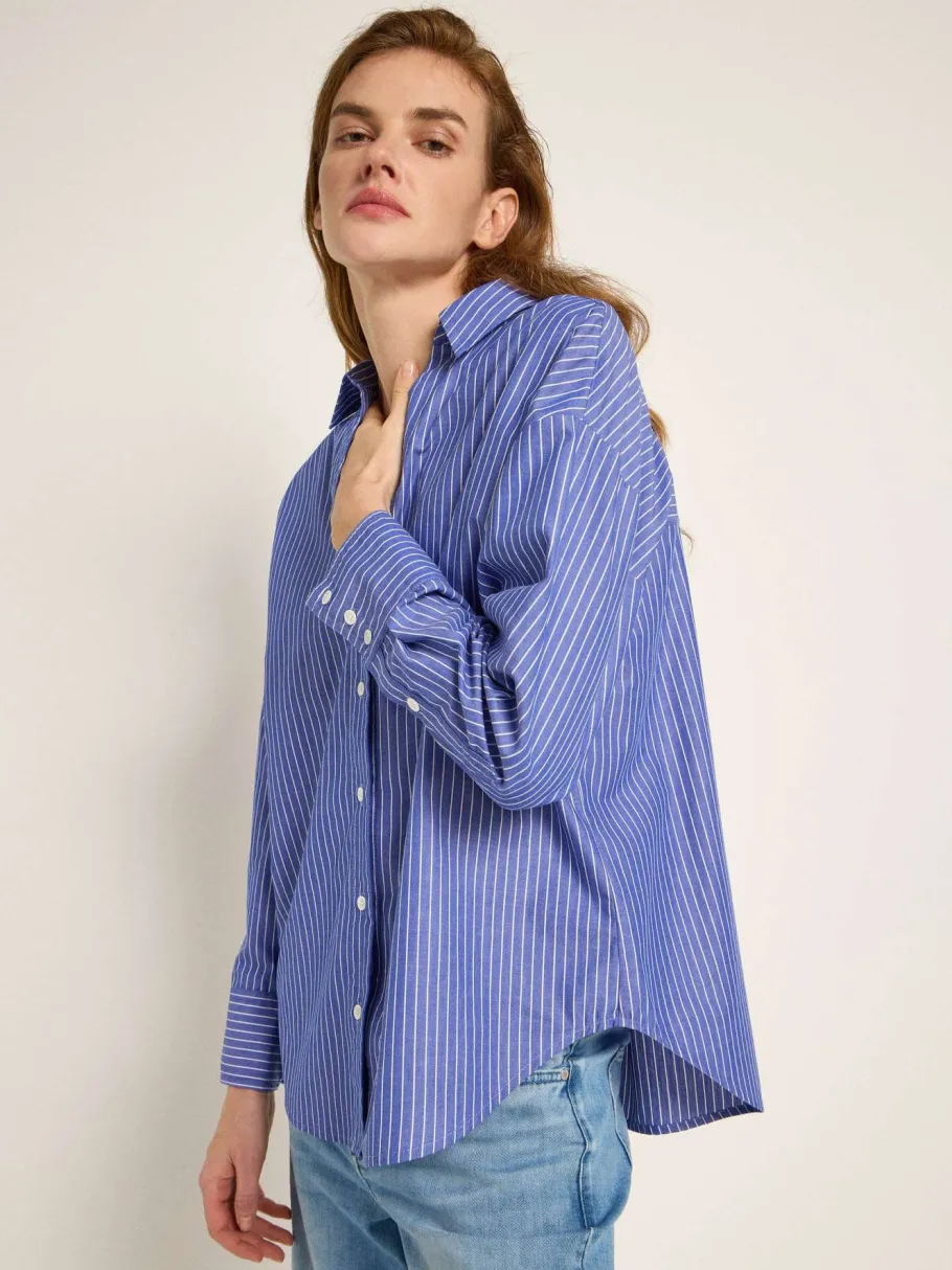 lanius_striped_shirt_1.webp Lanius Striped shirt^Dame Overdele