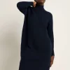 Lanius Turtleneck dress (GOTS) Midnight Melange^Dame Kjoler Og Jumpsuits