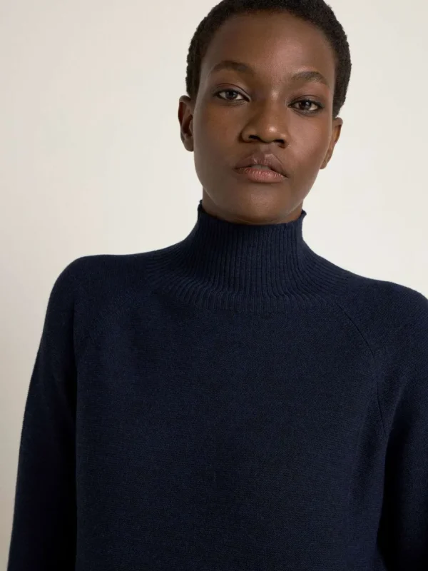 Lanius Turtleneck dress (GOTS) Midnight Melange^Dame Kjoler Og Jumpsuits