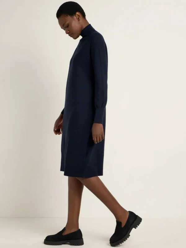 Lanius Turtleneck dress (GOTS) Midnight Melange^Dame Kjoler Og Jumpsuits