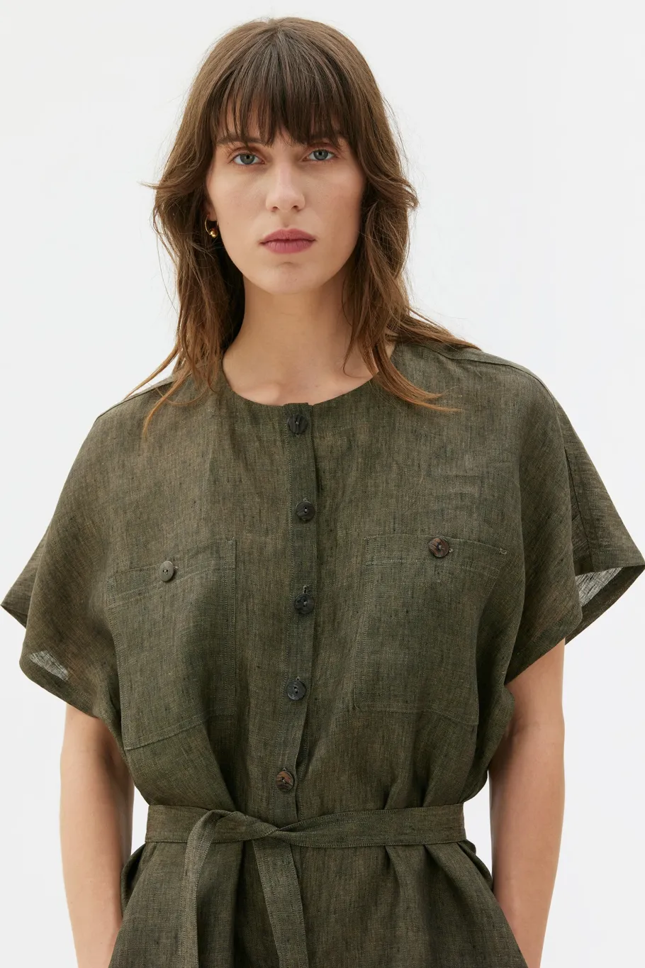 maska_alva_linen_jumpsuit_2.webp Maska Alva linen jumpsuit - Black melange^Dame Kjoler Og Jumpsuits