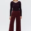 Maska Aya wide leg corduroy trousers - Bourdeaux^Dame Underdele
