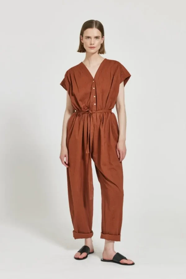 Maska Huma - Organic cotton jumpsuit Teracotta^Dame Kjoler Og Jumpsuits