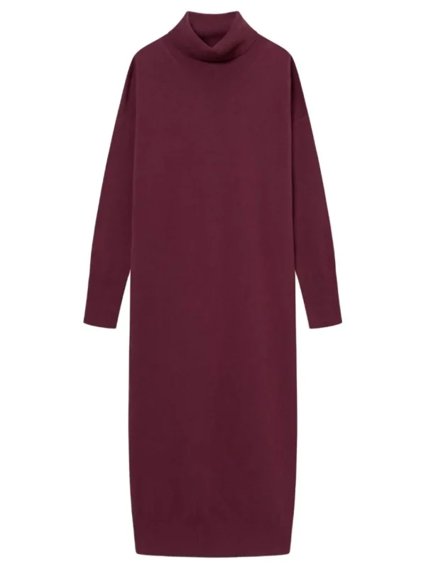 Maska Kaya knitted dress in lambswool - Bourdeaux^Dame Kjoler Og Jumpsuits