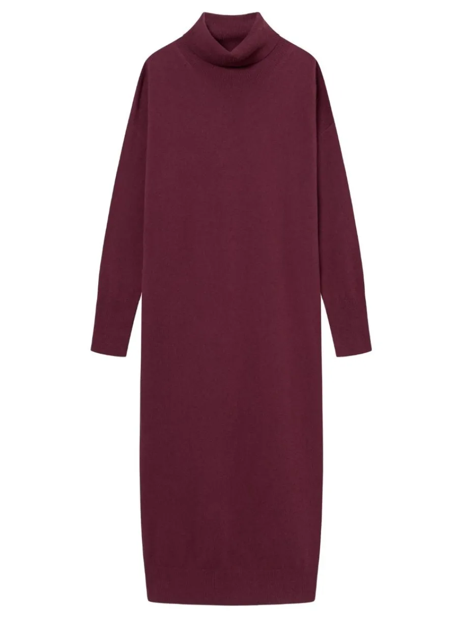 maska_kaya_knitted_dress__0.webp Maska Kaya knitted dress in lambswool - Bourdeaux^Dame Kjoler Og Jumpsuits