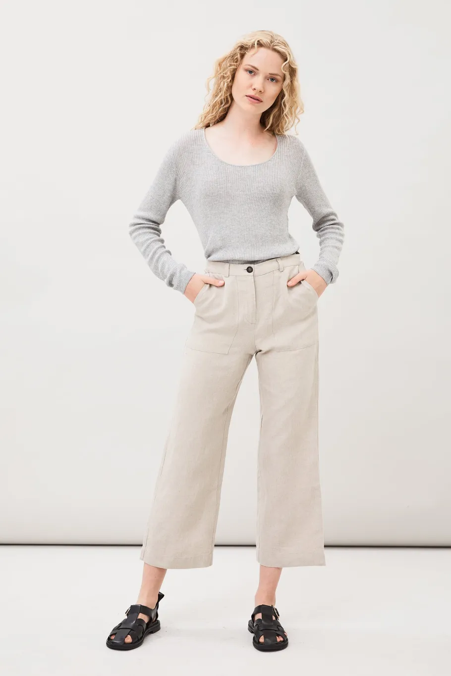 maska_lissy_linen_pants_o_0.webp Maska Lissy Linen Pants Oat Beige^Dame Underdele