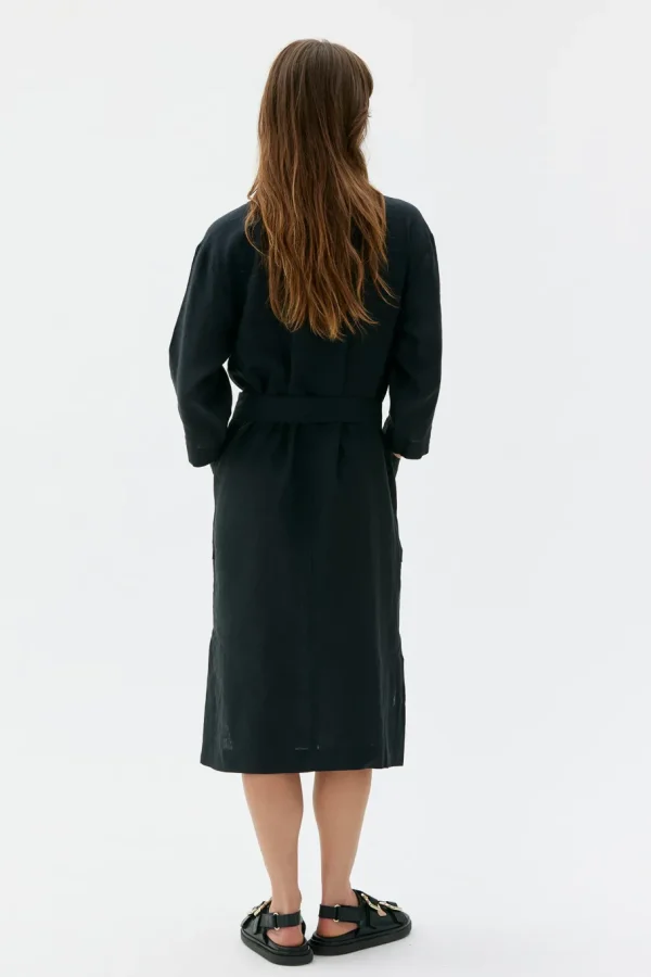 Maska Opal linen dress - Black^Dame Kjoler Og Jumpsuits