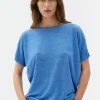 Maska Sirus Silk Linen Dolman Sleeve Top Light Blue^Dame Overdele