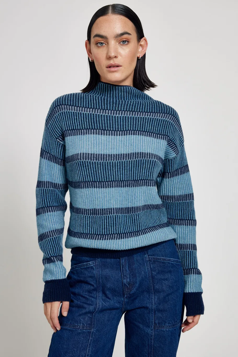 maska_sweater__mitzi_wool_0-1.webp Maska Sweater - Mitzi Wool Sweater Ink Blue^Dame Overdele