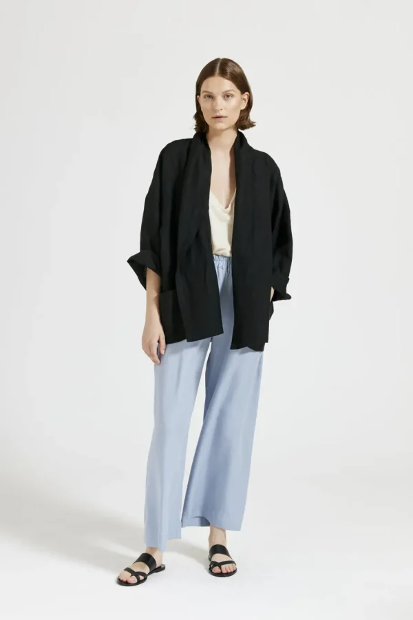 Maska Vira - Kimono wrap linen jacket^Dame Overtøj
