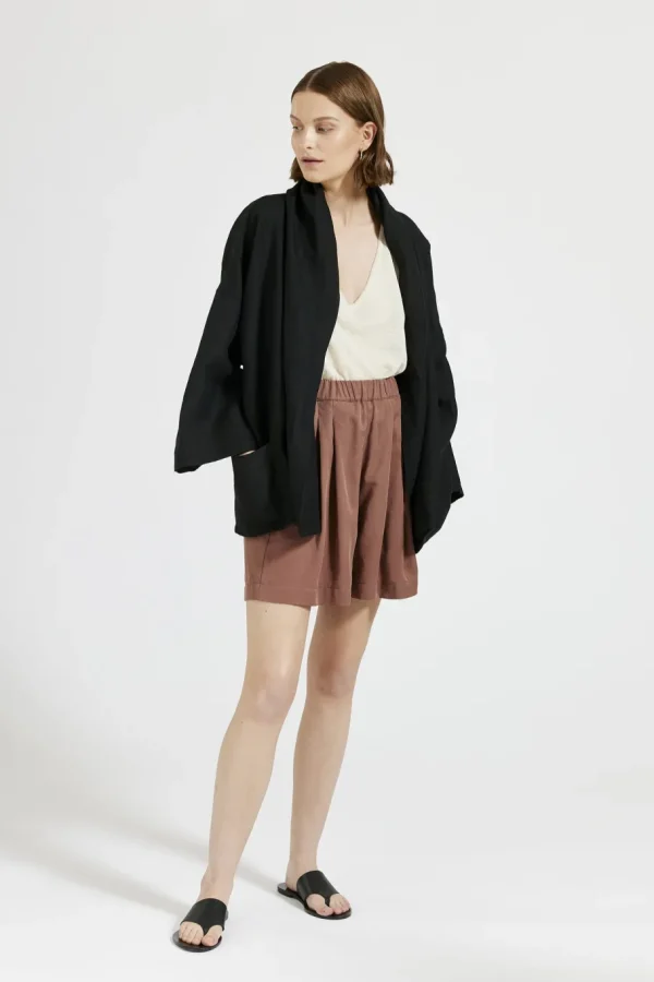 Maska Vira - Kimono wrap linen jacket^Dame Overtøj