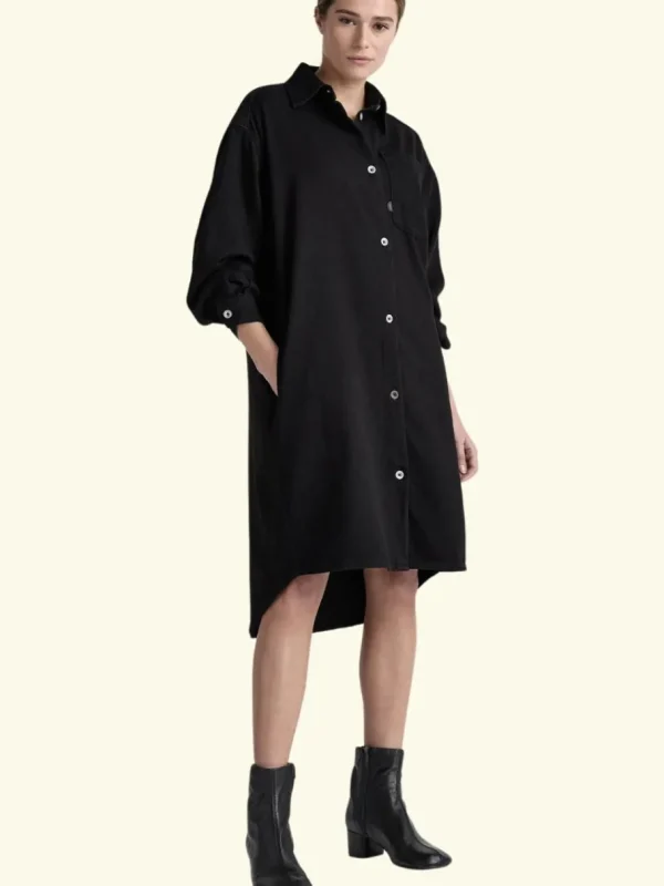 Mud Jeans Ella Denim Dress - BlackDip^Dame Kjoler Og Jumpsuits