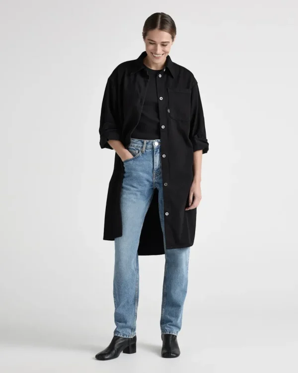 Mud Jeans Ella Denim Dress - BlackDip^Dame Kjoler Og Jumpsuits