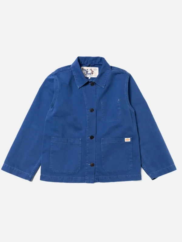 Nudie Jeans Lovis Herringbone Jacket Blue^Dame Overtøj