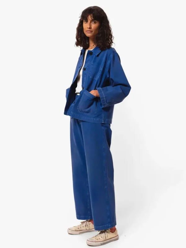 Nudie Jeans Lovis Herringbone Jacket Blue^Dame Overtøj