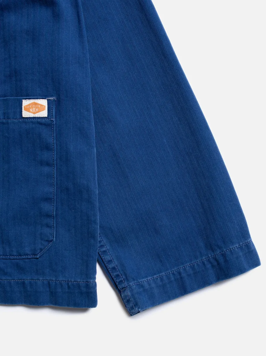 nudie_jeans_lovis_herring_4.webp Nudie Jeans Lovis Herringbone Jacket Blue^Dame Overtøj