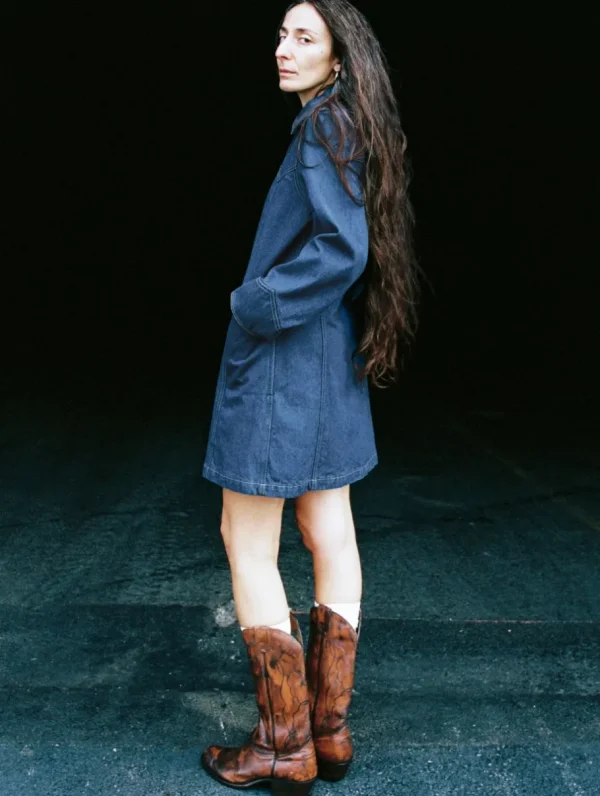 Nudie Jeans Maj Western Denim Dress Blue^Dame Kjoler Og Jumpsuits