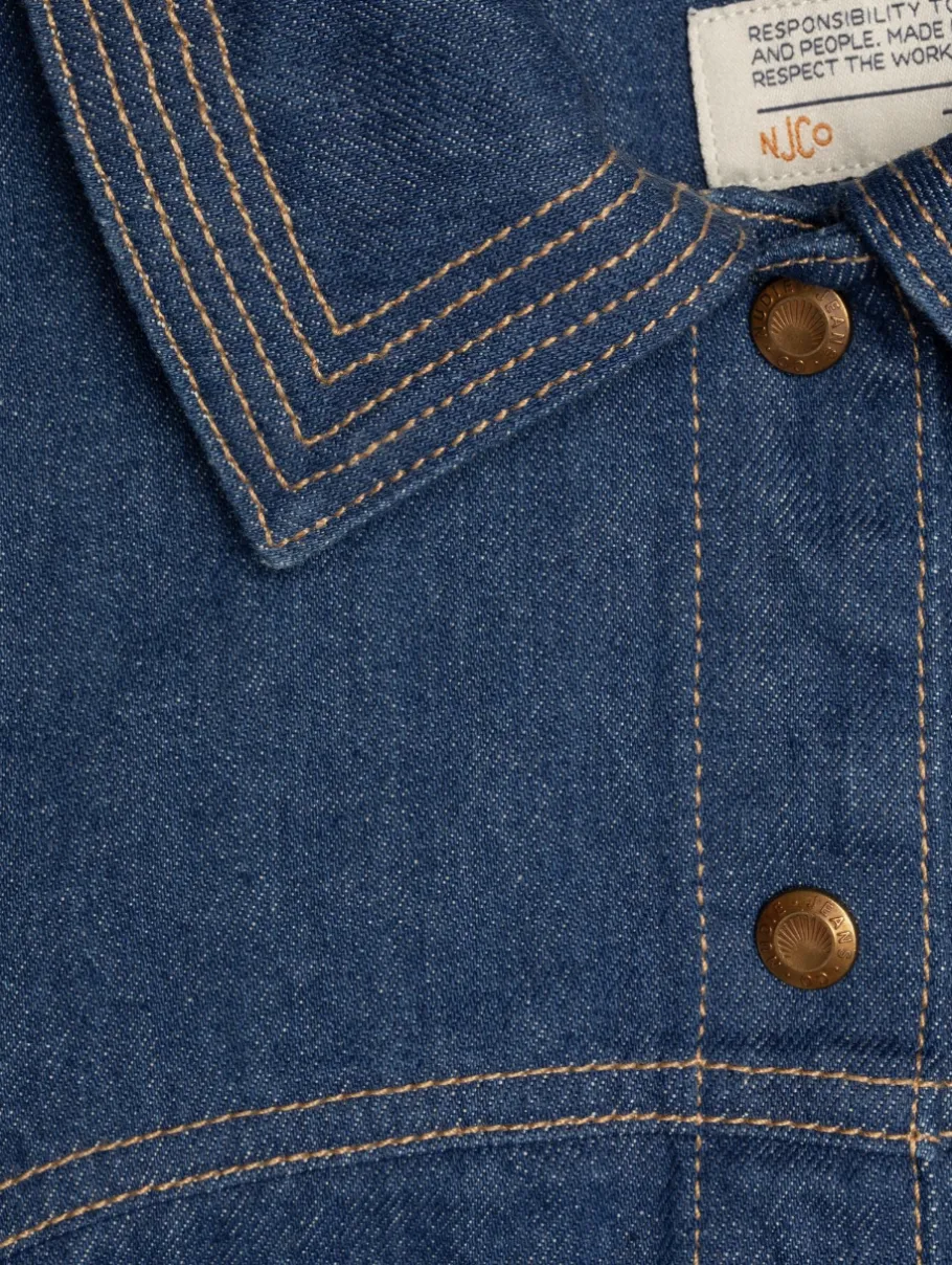nudie_jeans_maj_western_d_4.webp Nudie Jeans Maj Western Denim Dress Blue^Dame Kjoler Og Jumpsuits