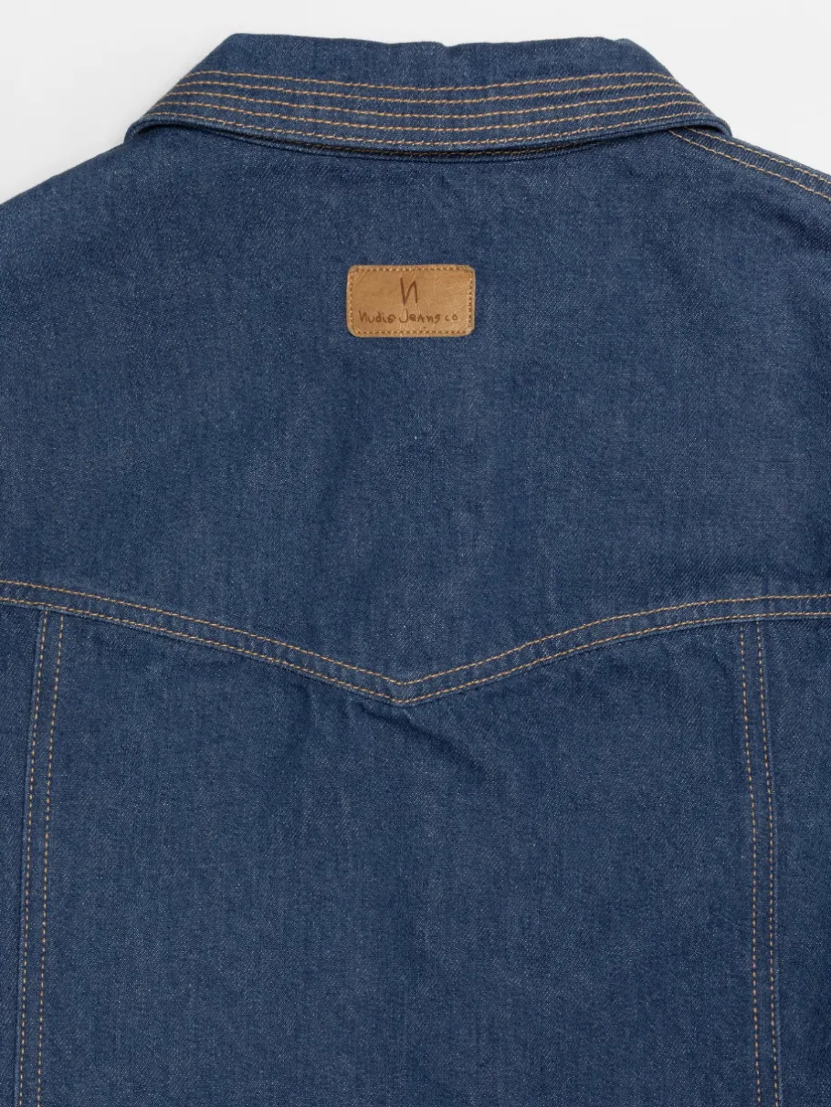 nudie_jeans_maj_western_d_5.webp Nudie Jeans Maj Western Denim Dress Blue^Dame Kjoler Og Jumpsuits
