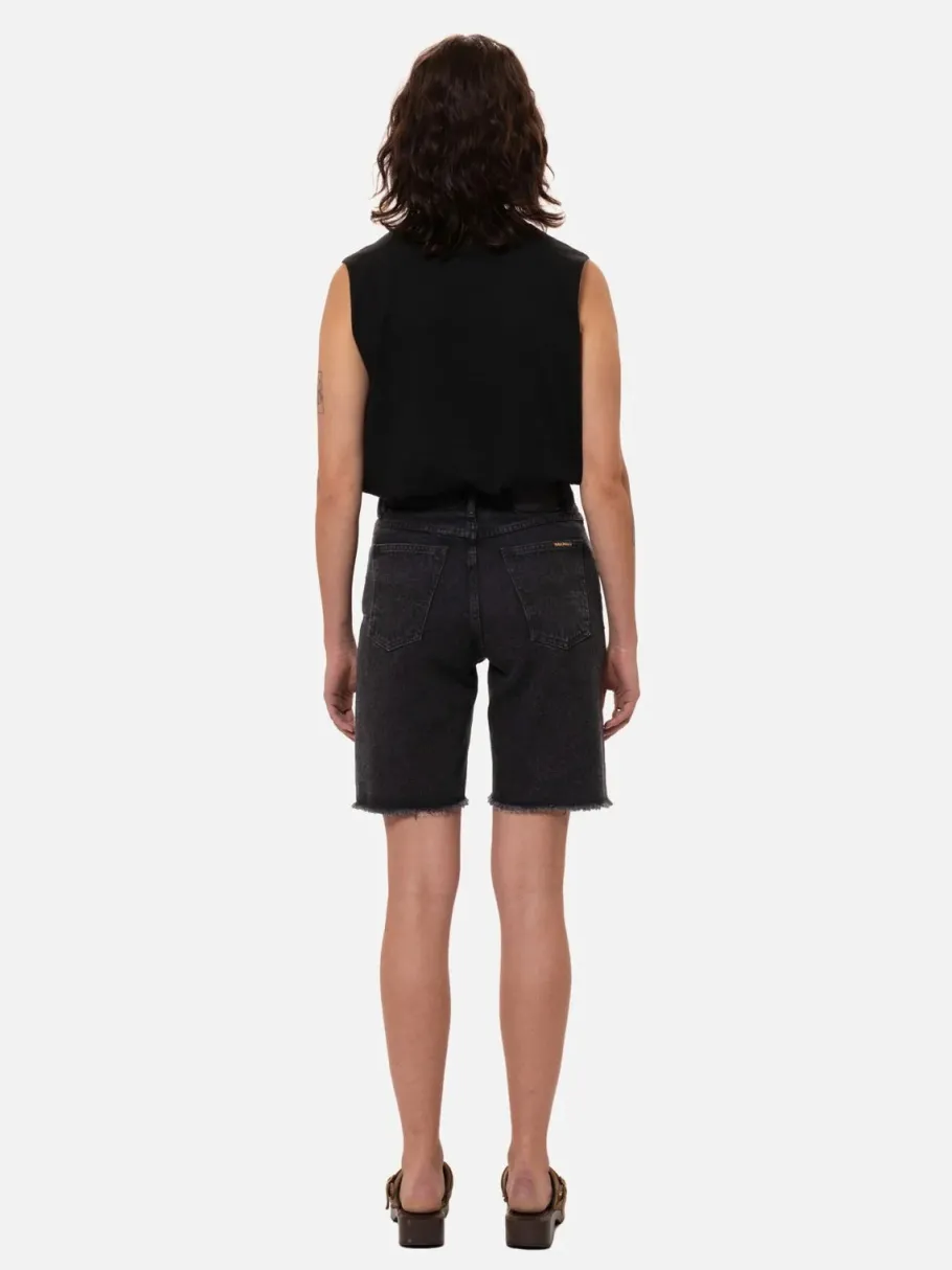 nudie_jeans_maud_shorts_s_1.webp Nudie Jeans Maud Shorts sort - økologiske denimshorts^Dame Underdele