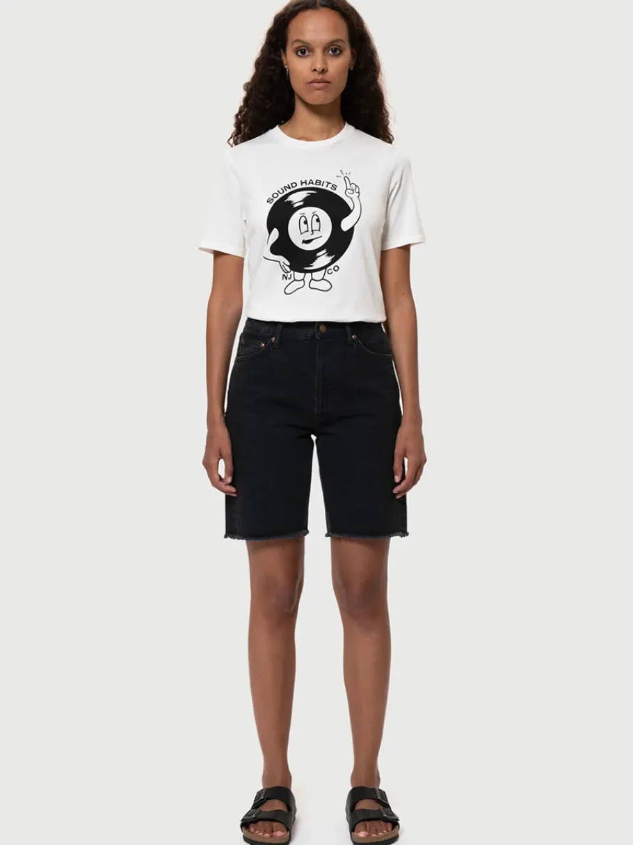 nudie_jeans_maud_shorts_s_2.webp Nudie Jeans Maud Shorts sort - økologiske denimshorts^Dame Underdele