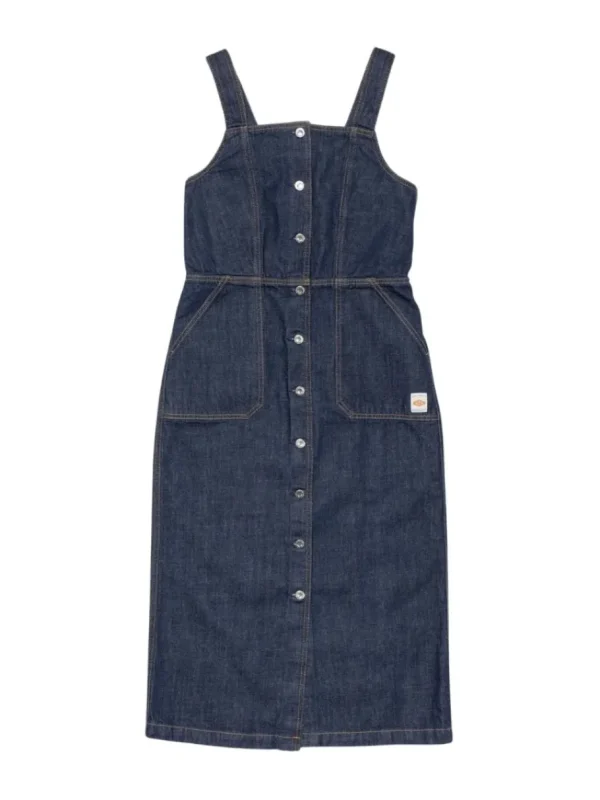 Nudie Jeans Mona Denim Dress 40s Redcast Dark Blue^Dame Kjoler Og Jumpsuits