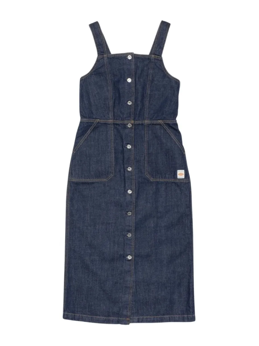 nudie_jeans_mona_denim_dr_0.webp Nudie Jeans Mona Denim Dress 40s Redcast Dark Blue^Dame Kjoler Og Jumpsuits