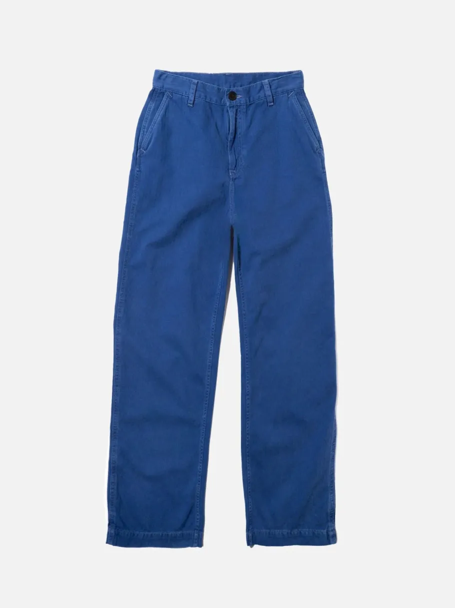 nudie_jeans_wendy_herring_0.webp Nudie Jeans Wendy Herringbone Pants Blue^Dame Underdele