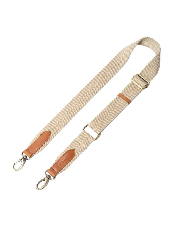 O My Bag - Herringbone Webbing Strap - Sand & Cognac^Dame Tasker Og Punge