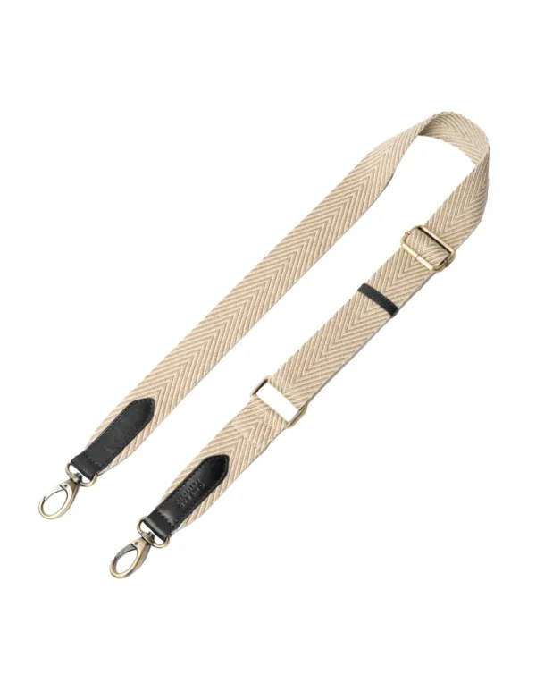 O My Bag - Herringbone Webbing Strap - Sand & Black^Dame Tasker Og Punge