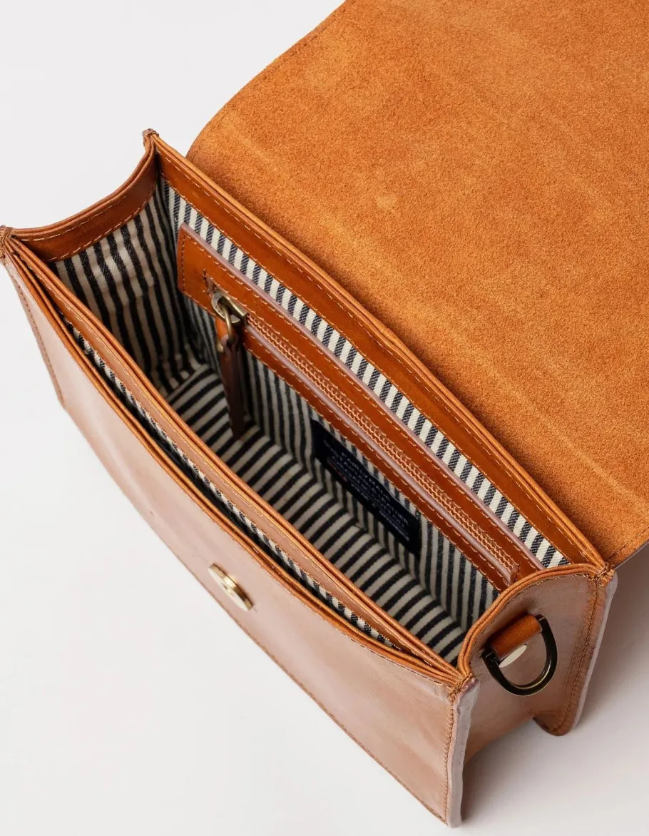 o_my_bag_audrey_mini_cogn_3.webp O My Bag Audrey Mini Cognac Lædertaske^Dame Tasker Og Punge