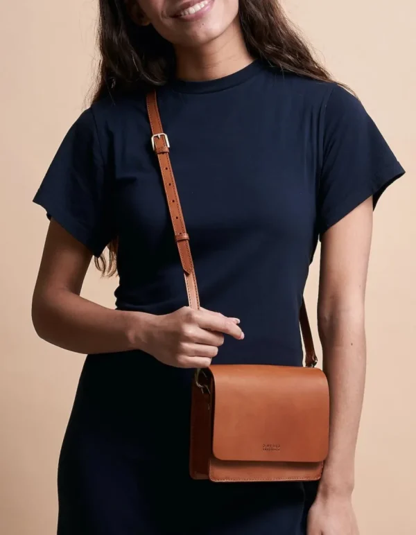 O My Bag Audrey Mini Cognac Lædertaske^Dame Tasker Og Punge