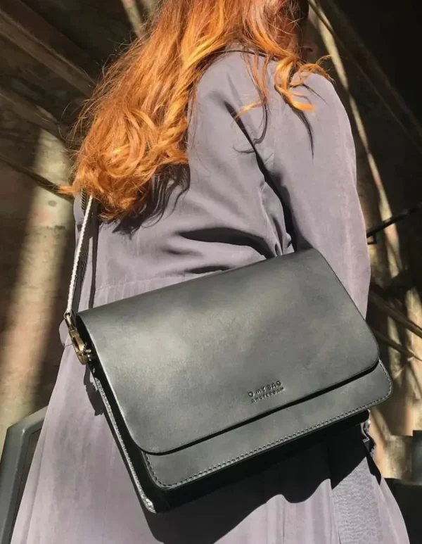 O My Bag Audrey Sort Lædertaske^Dame Tasker Og Punge