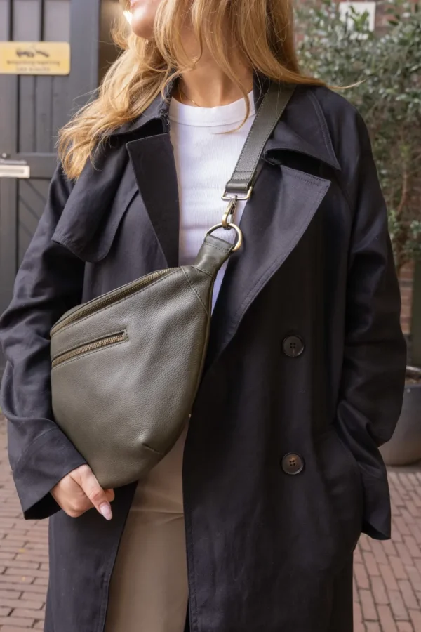 O My Bag Drew Maxi bæltetaske Dark Olive^Dame Tasker Og Punge