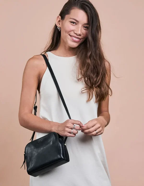 O My Bag Emily Sort Lædertaske^Dame Tasker Og Punge