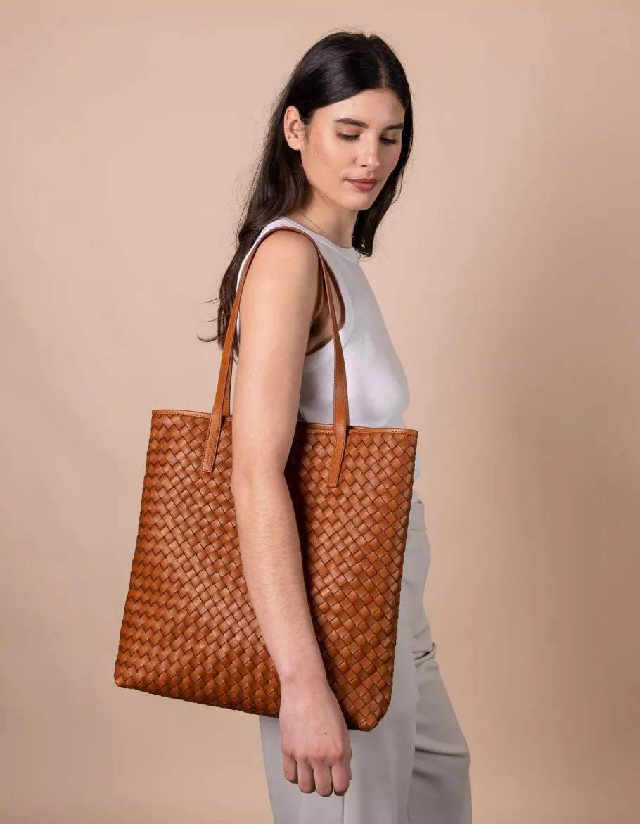 o_my_bag_georgia_flettet__1.webp O My Bag Georgia Flettet Lædertaske cognac^Dame Tasker Og Punge
