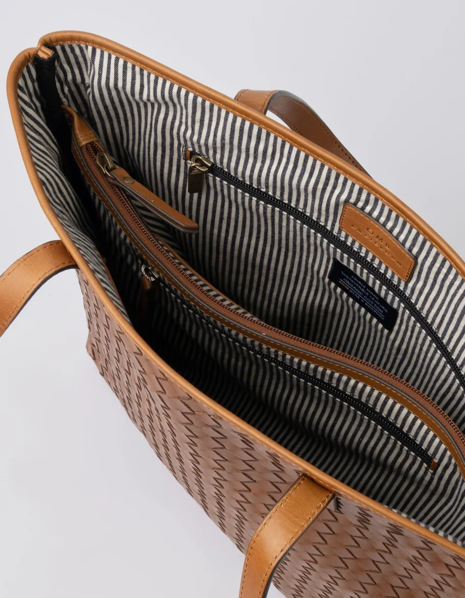 o_my_bag_georgia_flettet__6.webp O My Bag Georgia Flettet Lædertaske cognac^Dame Tasker Og Punge