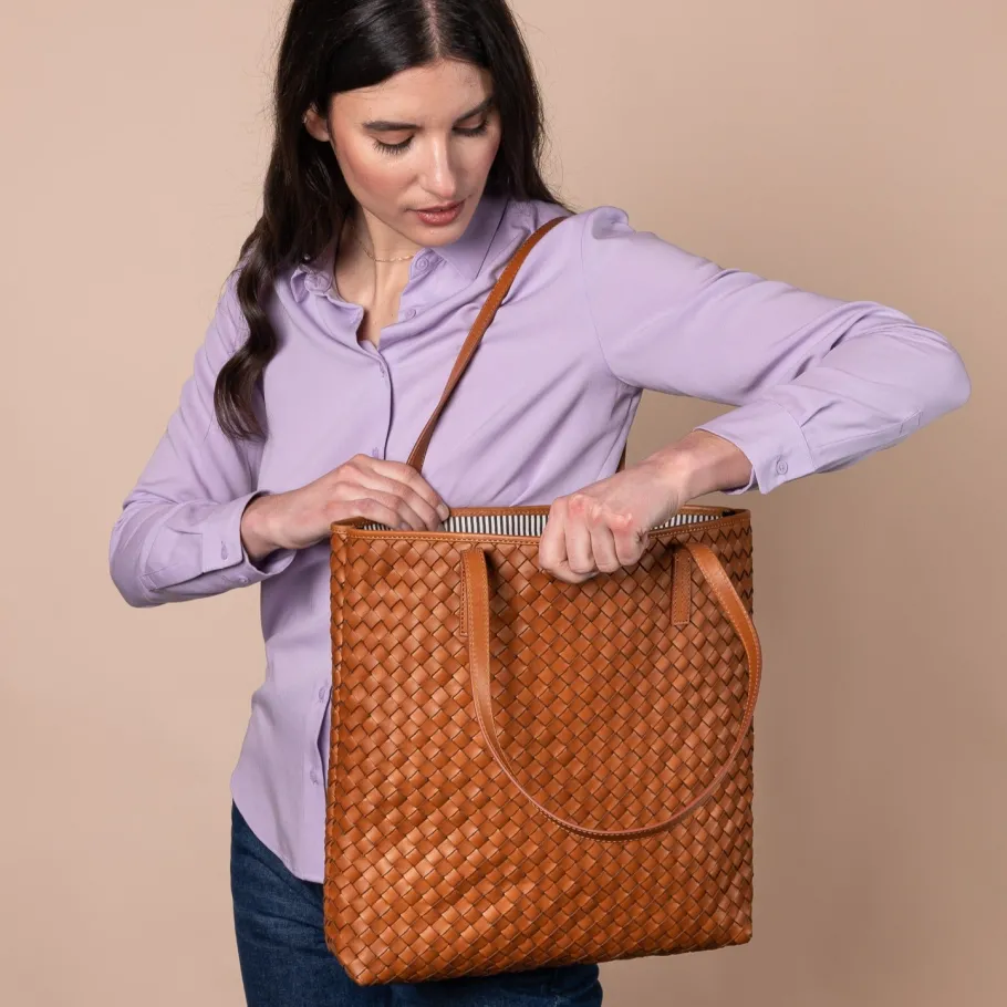 o_my_bag_georgia_flettet__9.webp O My Bag Georgia Flettet Lædertaske cognac^Dame Tasker Og Punge