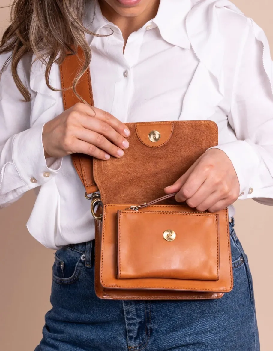 o_my_bag_harper_mini_cogn_6.webp O My Bag Harper Mini Cognac Lædertaske^Dame Tasker Og Punge