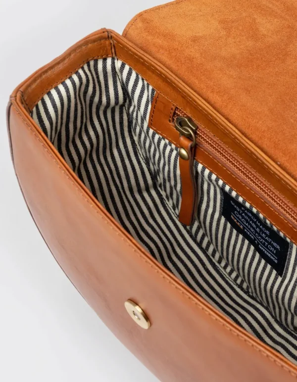 O My Bag Lædertaske Ava cognac - 2 remme^Dame Tasker Og Punge