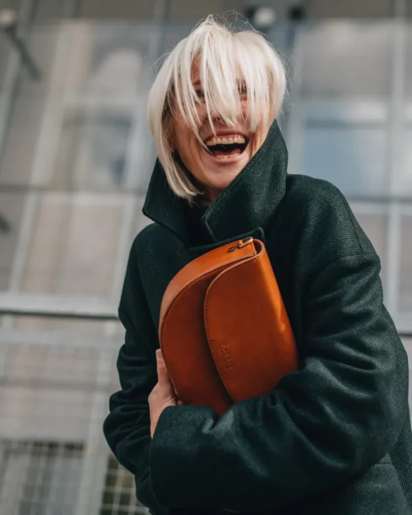 O My Bag Lædertaske Ava cognac - 2 remme^Dame Tasker Og Punge