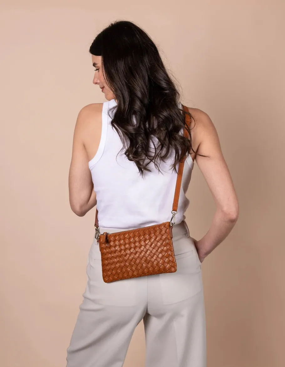 o_my_bag_lexi_flettet_lde_1-1.webp O My Bag Lexi flettet lædertaske Cognac^Dame Tasker Og Punge