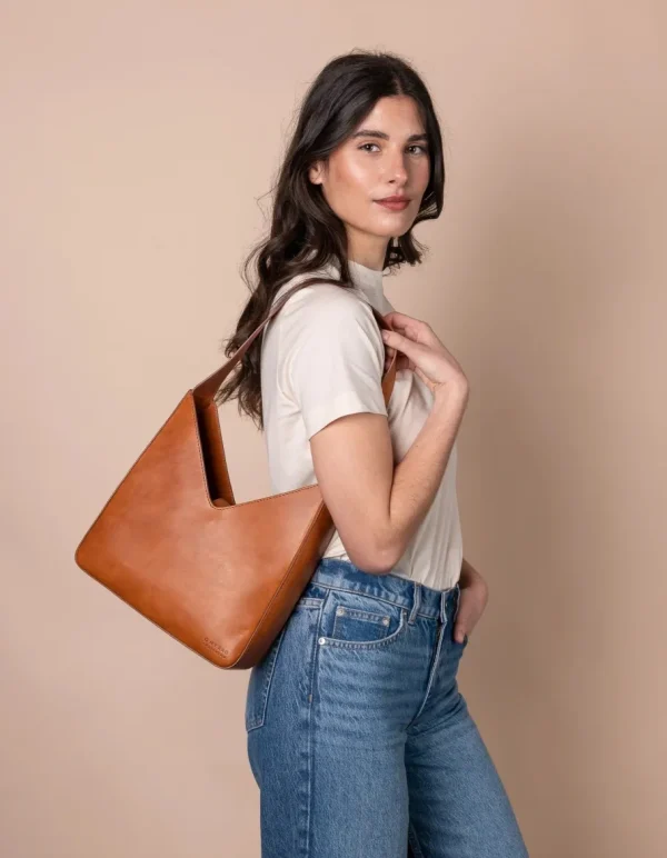 O My Bag Vicky Lædertaske Cognac^Dame Tasker Og Punge