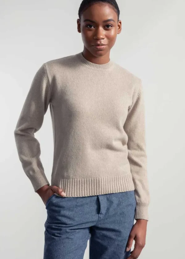 Rifo Edda Women's Recycled Cashmere Sweater Sand Beige^Dame Overdele
