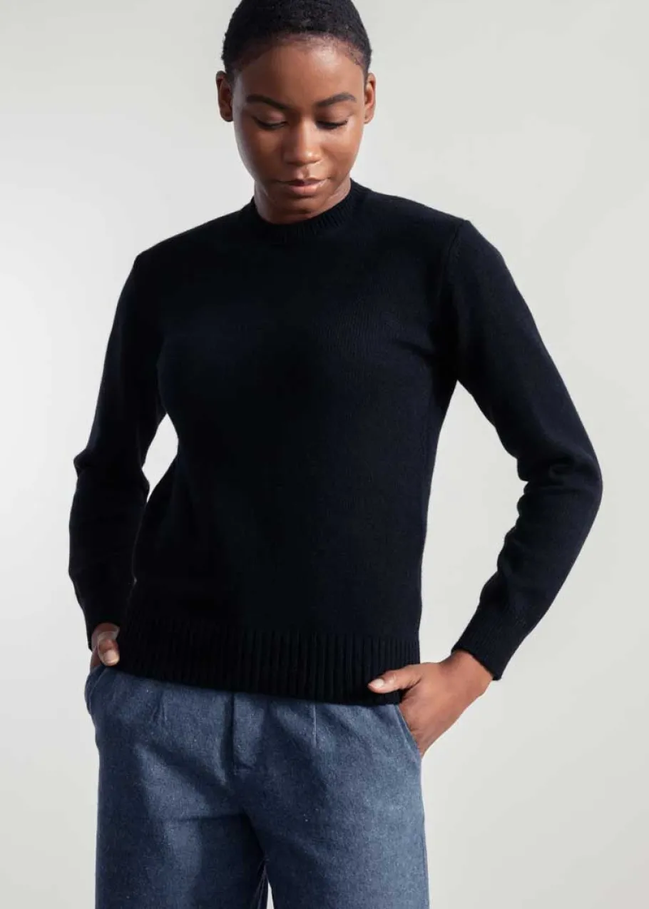 rifo_edda_womens_recycled_0.webp Rifo Edda Women's Recycled Cashmere Sweater Slate Black^Dame Overdele