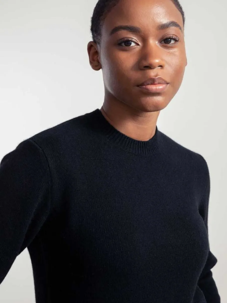 rifo_edda_womens_recycled_1.webp Rifo Edda Women's Recycled Cashmere Sweater Slate Black^Dame Overdele