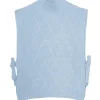 Rifo Recycled Wool Turtleneck Vest Powder Blue^Dame Overdele
